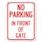 Signmission No Parking in Front of Gate Heavy-Gauge Aluminum Rust Proof Parking Sign, 18" x 24", A-1824-23719 A-1824-23719 - alternate 1